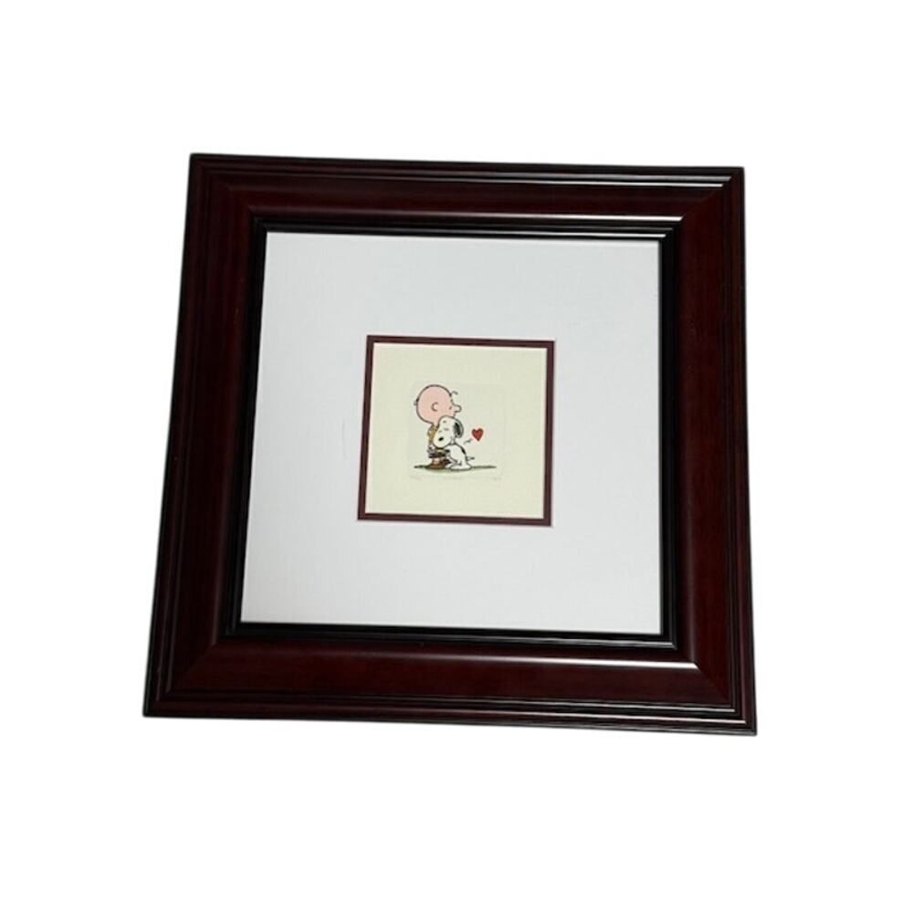 Charlie Brown and Snoopy Animation Art Etching 2005 5"
